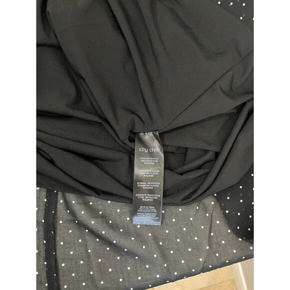 City Chic Polkadot  black Midi Dress Sleeveless Women 18 - Picture 12 of 12